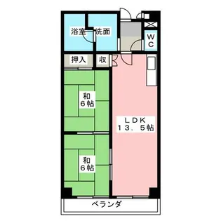 メゾン白菊【1階】の間取り