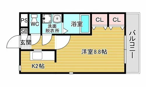 ジュネス姫里2【3階】の間取り