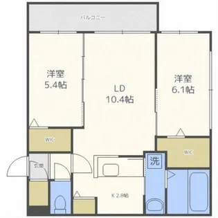 Riche reve南20条【401号室】の間取り