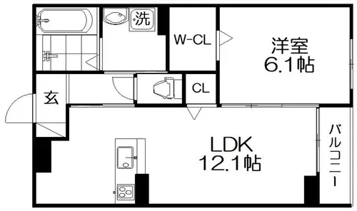 スターリーガーデン【205号室】の間取り