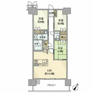大阪ベイレジデンス【13階】の間取り
