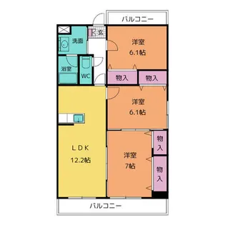 ヴィラ・ヴェール【3階】の間取り