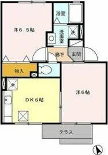 ジュネス相生B【1階】の間取り