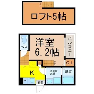 ハーモニーテラス守山【205号室】の間取り