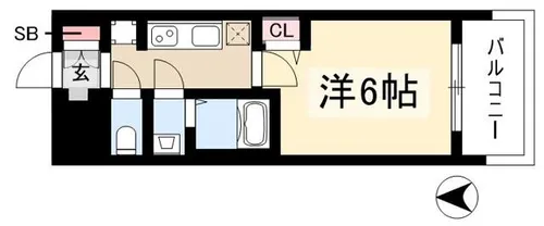 プレサンス新栄ユリシス【1110号室】の間取り