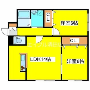 メゾンMT美しが丘Ⅱ【3階】の間取り