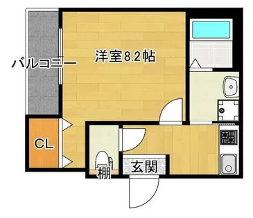 フジパレス井高野Ⅱ番館【3階】の間取り