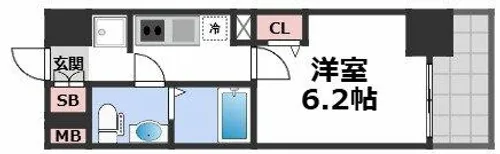 エグゼ大阪CITY ZWEI【4階】の間取り