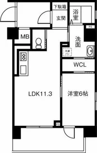 セジュール小牧【604号室】の間取り