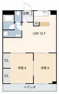 グランドビル永吉【101号室】の間取り
