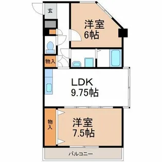 ニューソレイユつるしろ【3階】の間取り