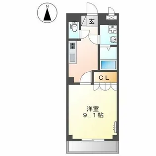 ウイングヒルズながしの二番館【303号室】の間取り