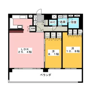 2LDKの間取り画像