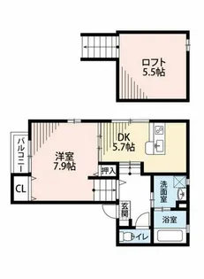 ビラージュ井尻【2階】の間取り