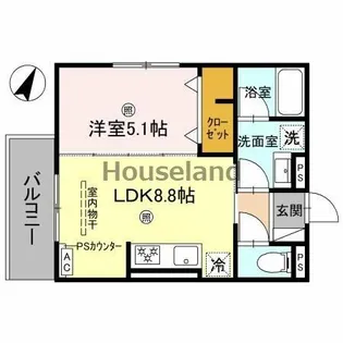 ピオーネ荘【3階】の間取り