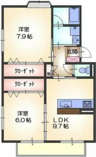 ルベール石ノ戸【2階】の間取り