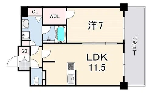 プレサンス THE 神戸【9階】の間取り