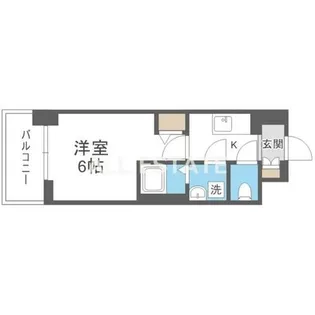 エスリード ザ・カレント大阪【1階】の間取り