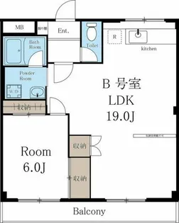 1LDKの間取り画像