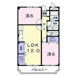 フリーダム中村【3階】の間取り