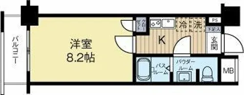 アクアシティ博多【6階】の間取り