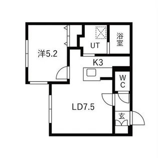 THE EAST SAPPORO【1階】の間取り