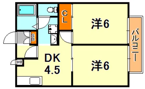 ジョイフル南町【1階】の間取り