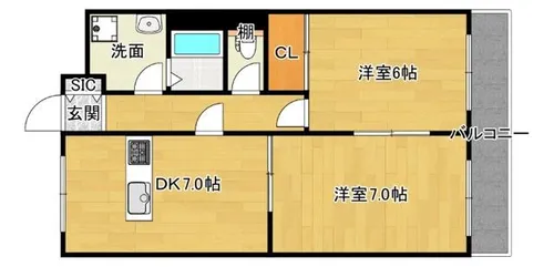 リベルコート【3階】の間取り