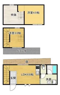 ハーミッツ・セル大桐【1階】の間取り