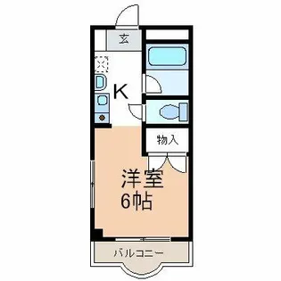 タウンコート末広【3階】の間取り