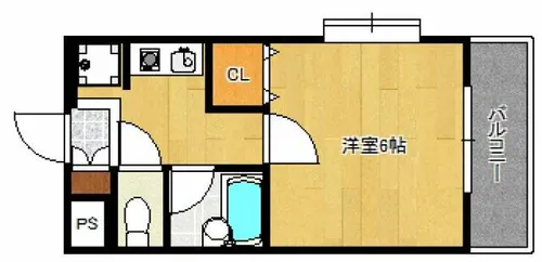 フォルム六本松九大西【2階】の間取り