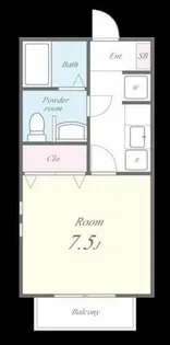 コーポおかやま【1階】の間取り
