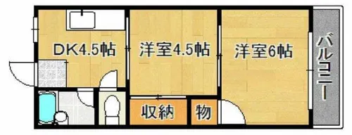 サンハイツ福田【202号室】の間取り