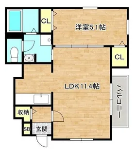 Defi小路【1階】の間取り