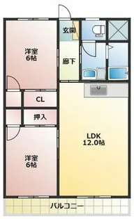 ビラ高千穂【3D号室】の間取り