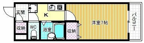 ヴェルドミール喜志【4階】の間取り