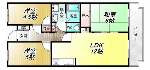 アルベーロ和生【4階】の間取り