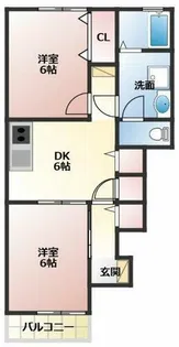 リゾーム南小池【C号室】の間取り