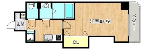 大阪府大阪市東成区中本4丁目【マンション】の間取り