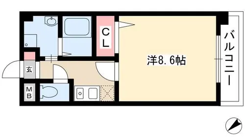 アビタシオン八事【3階】の間取り
