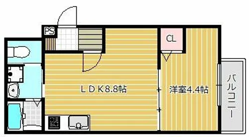 アリエッタ平野の郷【2階】の間取り