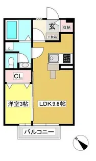 メルベージュ【102号室】の間取り
