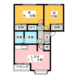 エレガンス新栄【2階】の間取り