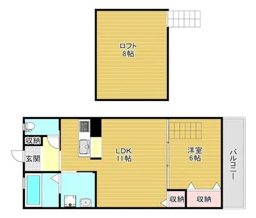 サワハイム【1階】の間取り