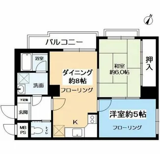 ベルビ山手元町【3階】の間取り