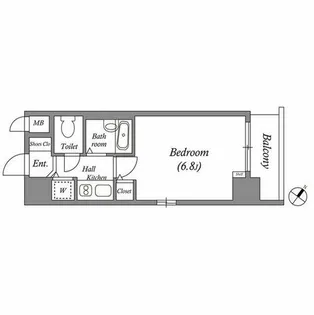 プレサンス同心アーバンステージ【6階】の間取り