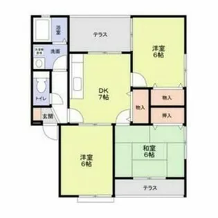 エステートピアタナカⅠ【1階】の間取り