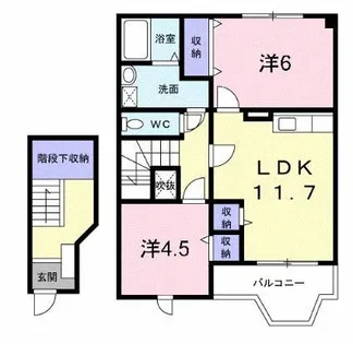 ファイン・キャピタルA・B【2階】の間取り