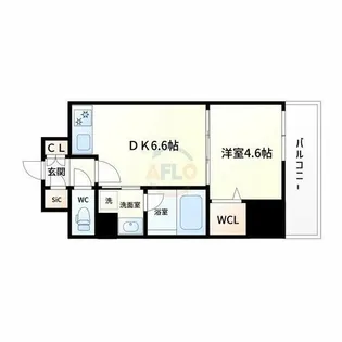 サザンクレストなんば南【12階】の間取り