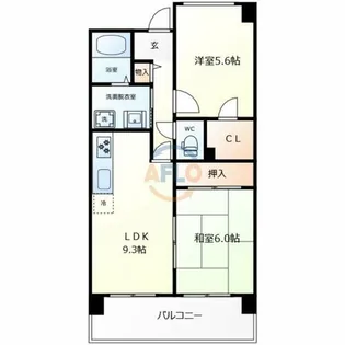 ベルメゾン堺【3階】の間取り